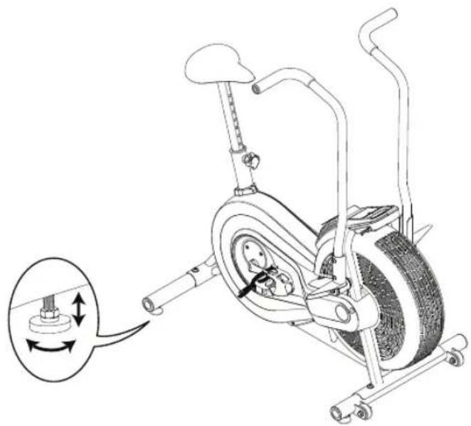 Schwinn Airdyne AD2i - De fiets nivelleren - 2
