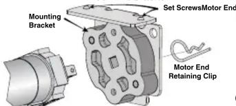 Mounting Bracket Set ScrewsMotor End Motor End Retaining Clip