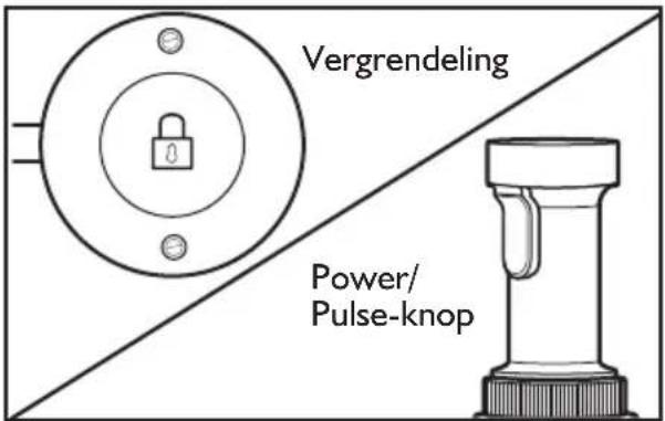 Vergrendeling Power/ Pulse-knop