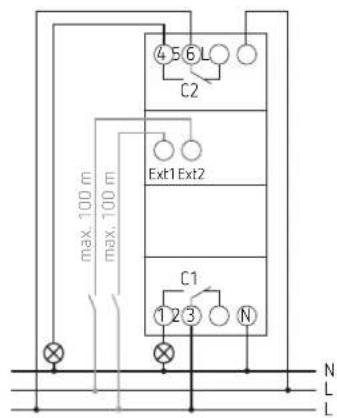 456L C2 Ext1Ext2 max. 100 m max. 100 m C1 123 N N L L