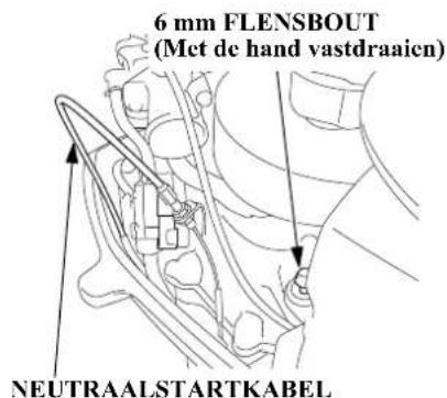 6 mm FLENSBOUT (Met de hand vastdraaien) NEUTRAALSTARTKABEL