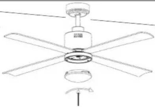 Evolar EVO-CF52BWD - Step 4 ( Blades and Light kit installation) - 3