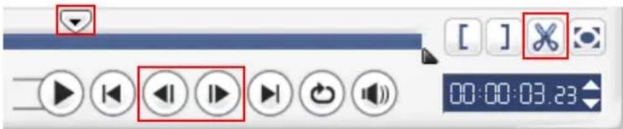 ULEAD VideoStudio SE - Om een fragment in tweeën te splitsen: - 1