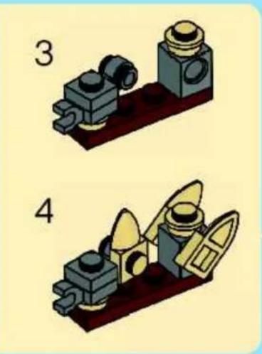 Two mechanical components labeled 3 and 4, showing various assembly views (no text or symbols present)