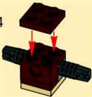 3D diagram of a mechanical assembly with two blocks and red arrows indicating force or movement (no text or symbols)