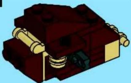 3D rendered mechanical component with red and gold components, no visible text or symbols