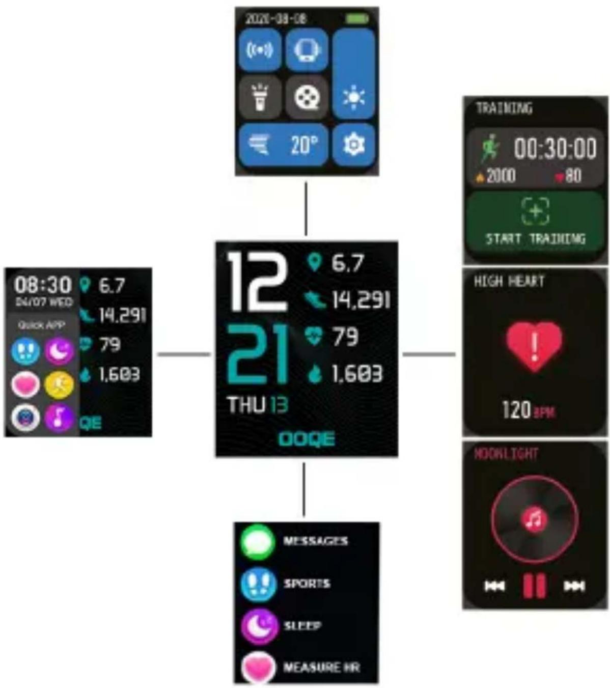 OOQE WATCH PRO 6 - Verschillende handelingen op OOQE WATCH PRO 6 - 1