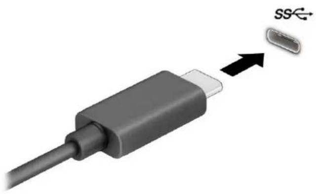 HP 17-cp0971nd - Apparaten aansluiten op een USB Type-C-poort (alleen bepaalde producten) - 1