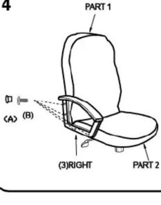 BOSS B8106 - HARDWARE PACKAGE IS ATTACHED ON THE BOTTOM OF SEAT CUSHION. - 10