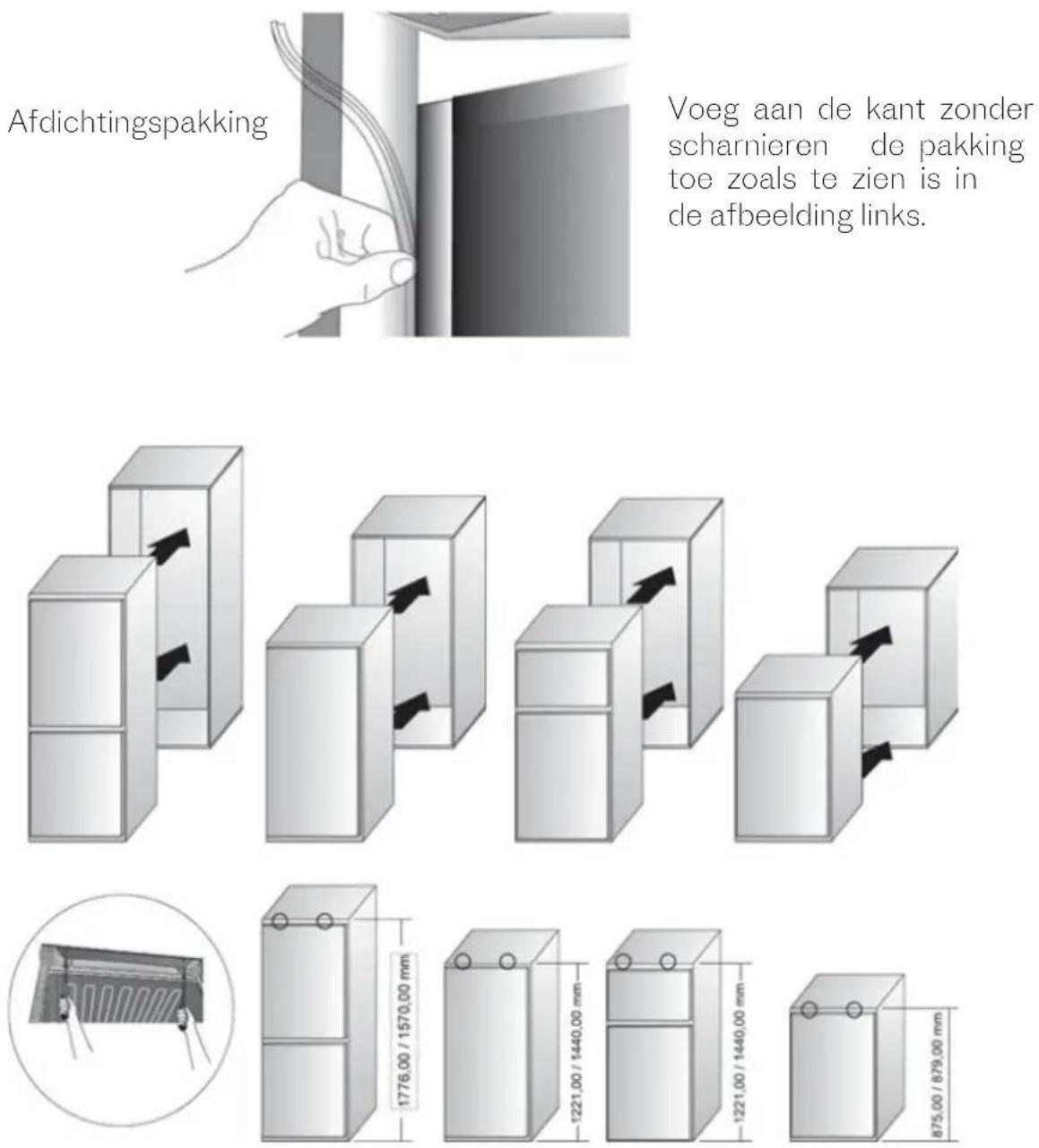 SCHOLTES SORC9246F - Het apparaat in de kast installeren. - 2