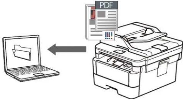 BROTHER DCP-7190DW - 将扫描数据作为 PDF 文件保存至文件夹 - 1
