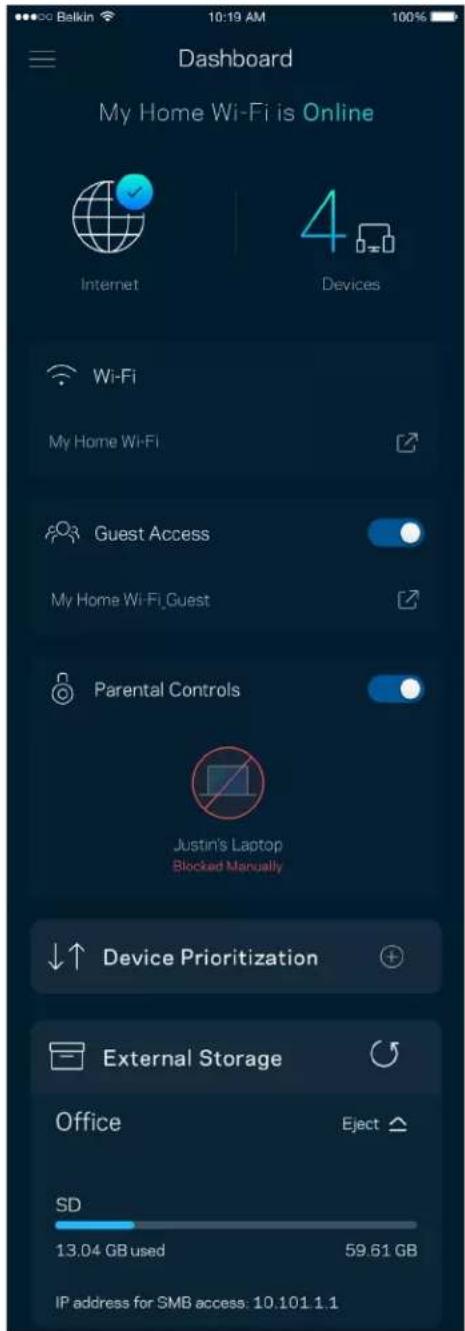 LINKSYS Velop Pro AXE5400 - Dashboard - 1