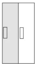 HAGER FWQ63N1 - Door references: Single door with univers door plate (FZ598N) - 7