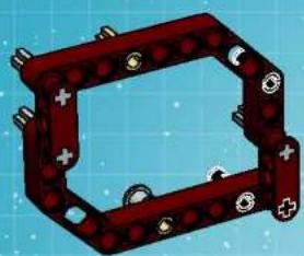 3D rendering of a red mechanical bracket with bolt holes and mounting points (no text or symbols)