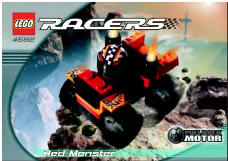 LEGO 4592 RACERS RED MONSTER FULL CREAM MOTOR