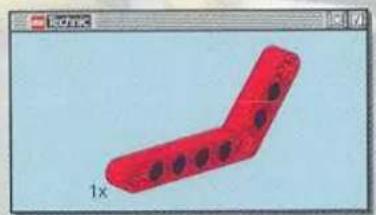 3D model of a red L-shaped mechanical part with circular holes, displayed in an image viewer window (no text or symbols on the object itself)