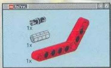 3D model of a red L-shaped mechanical part with holes, shown without any text or symbols