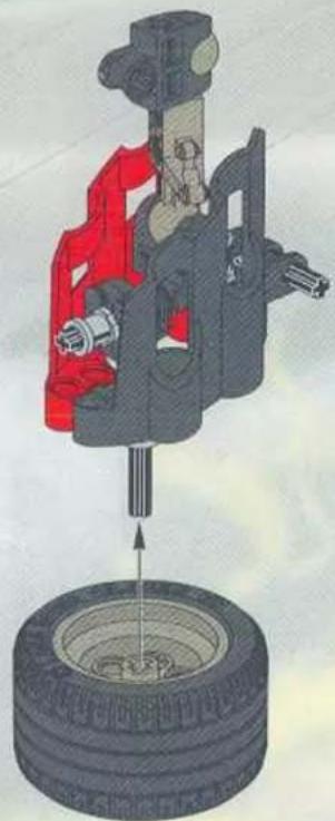 Mechanical assembly diagram showing a tire and valve mechanism with no visible text or symbols