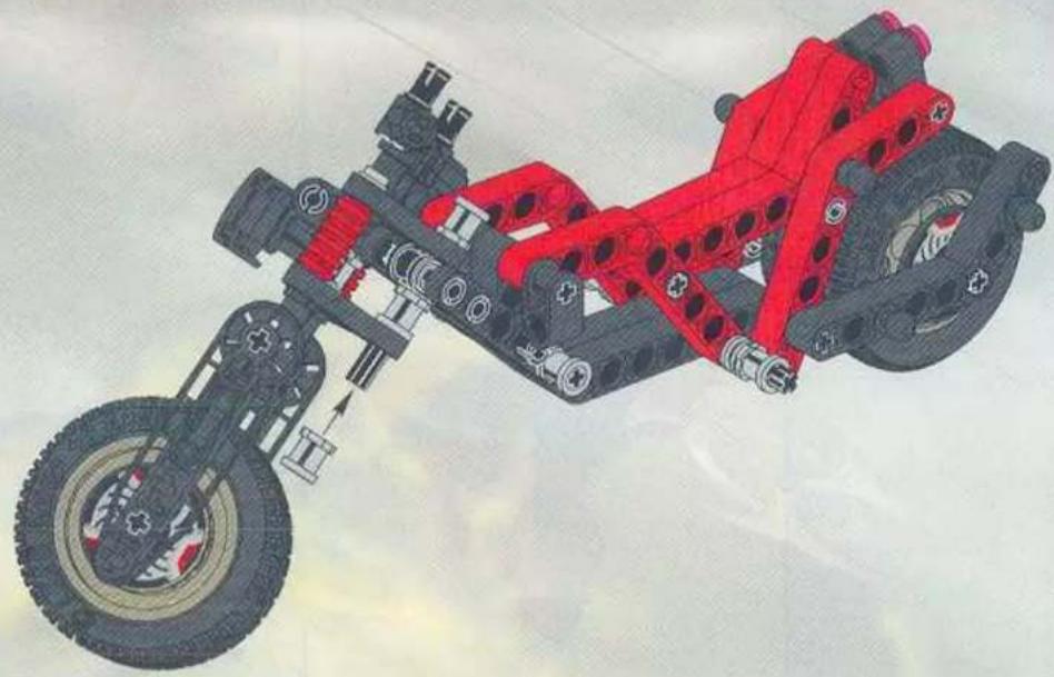 Technical illustration of a mechanical assembly with red and black components, no visible text or symbols