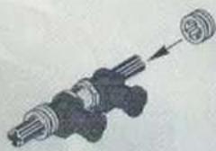 Mechanical assembly diagram showing a shaft and gear assembly (no text or labels)