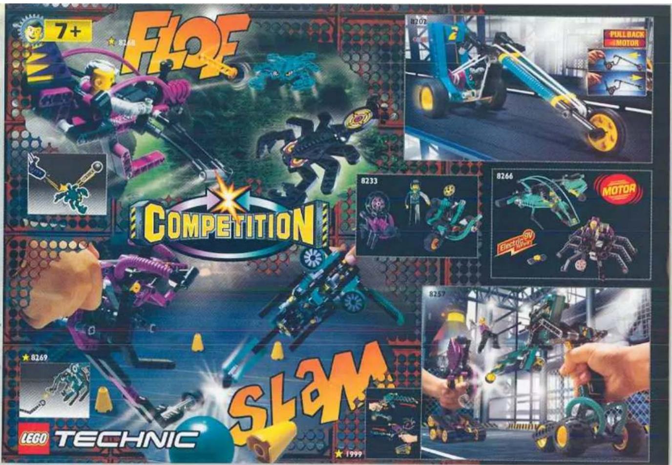 7+ FLOE COMPETITION SLAM LEGO TECHNIC 8207 PULL BACK MOTOR 8233 8266 MOTOR Einstock 8257 1999