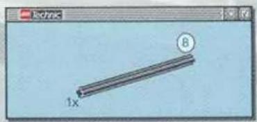 Simple 3D illustration of a rod with labeled length '1x' and circular marker '8' (no text or symbols beyond labels)