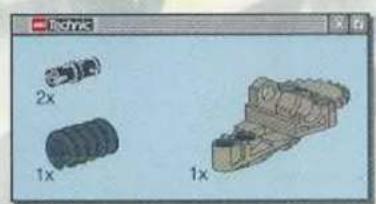 Illustration of two 3D mechanical parts with dimension labels (2x and 1x), no readable text or symbols present.