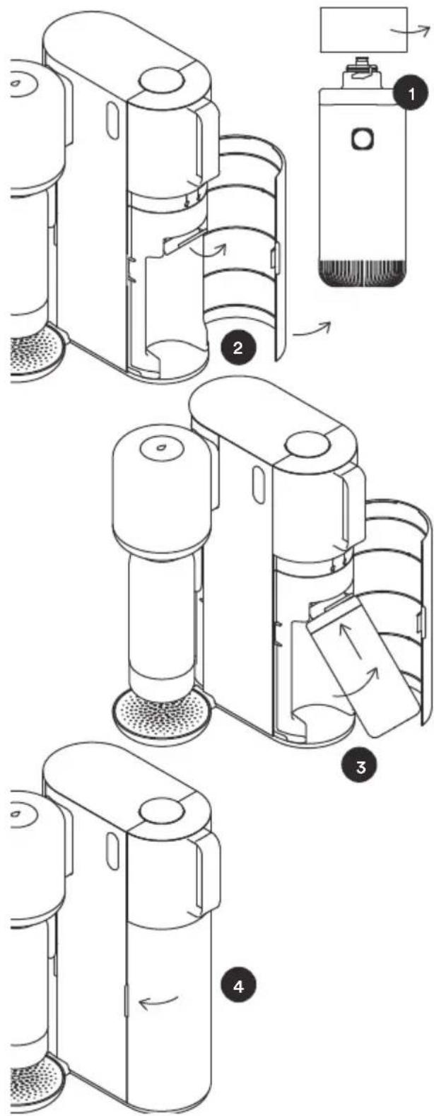 SEVERIN Mitte Home WK 9558 - De Mitte-cartridge plaatsen - 2