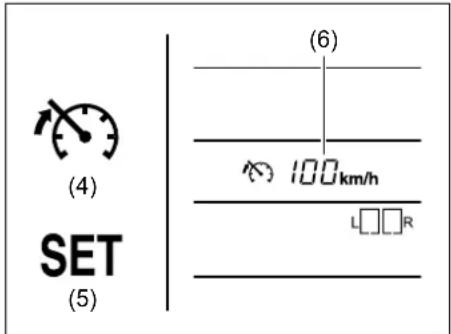 (4) SET (5) (6) 100km/h L□□R