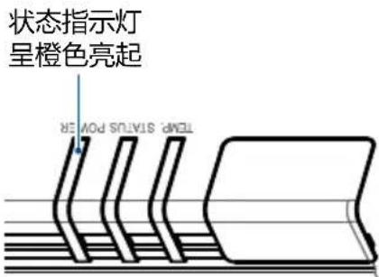 状态指示灯 呈橙色亮起 TEMP. STATUS PLY 38