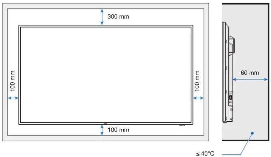 300 mm 100 mm 100 mm 100 mm 60 mm ≤ 40°C