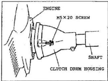 ENGINE M5×20 SCREW SHAFT CLUTCH DRUM HOUSING
