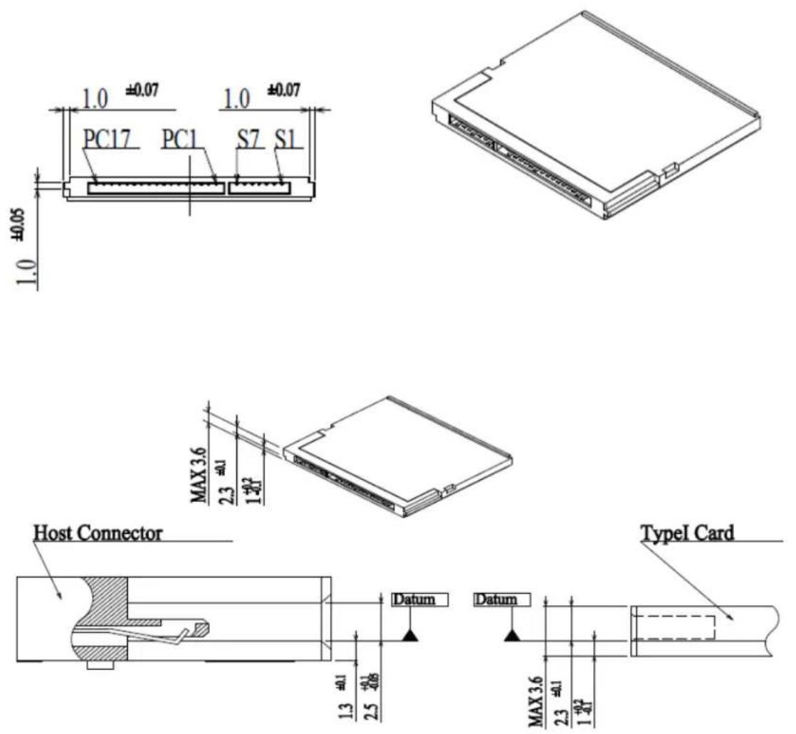 Cactus 240S - CFast Card Physical Specifications - 1