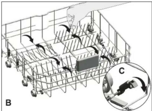 TEKA DFI 46950 ME - أسنانpcsة السفلية القابلة للطى - 2