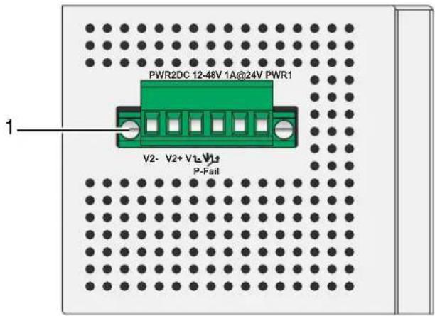 PWR2DC 12-48V 1A@24V PWR1 V2- V2+ V1+ V1- P-Fail