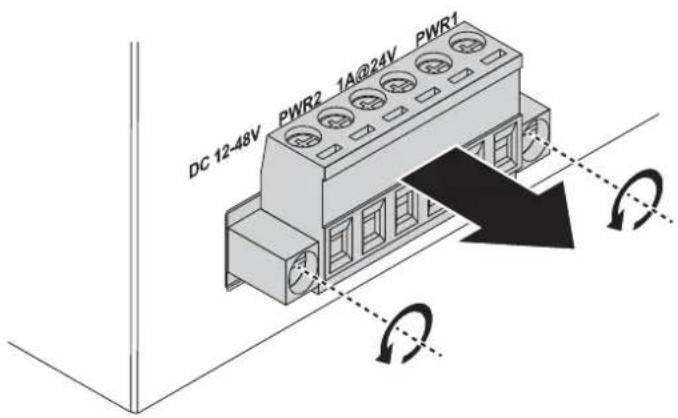 DC 12-48V PWR2 1A@24V PWR1