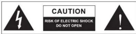 CAUTION RISK OF ELECTRIC SHOCK DO NOT OPEN