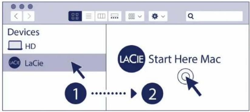 Devices HD LACE LaCie 1 ...... 2 LACIE Start Here Mac