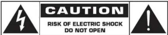 CAUTION RISK OF ELECTRIC SHOCK DO NOT OPEN