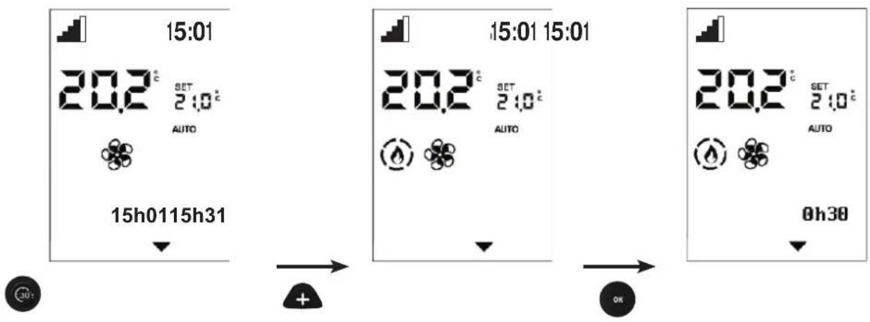 EDILKAMIN THE MIND - Om de functie Easy Timer te activeren, drukt u op de toets - 1