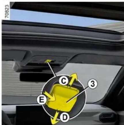 DACIA Bigster - Verschuiven van het open dak (afhankelijk van de auto) - 1
