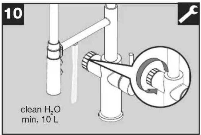 10 clean H₂O min. 10 L