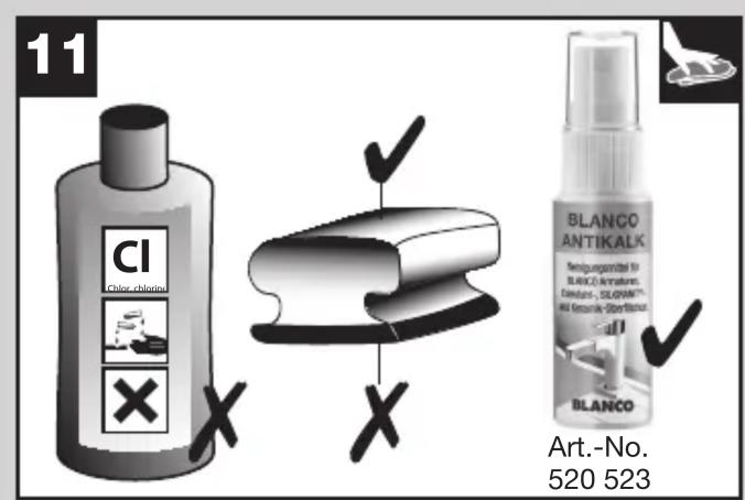 11 Cl Color change X X X BLANCO ANTIKALK Remipungssteuer für BLANCO Antikalken, Cerolone, CEROLANTO, and Garamark-Gerolanzin. BLANCO Art.-No. 520 523