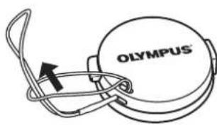 OLYMPUS Camedia C-770 Ultra Zoom - ATTACHING THE STRAP AND LENS CAP - 1