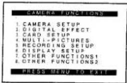 PANASONIC NV-GS75EK - [CAMERA FUNCTIONS] Camerafunctie-hoofd-menu - 1