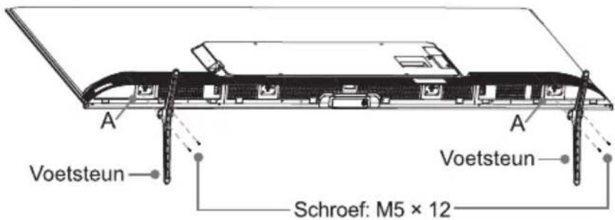 A Voetsteun A Voetsteun Schroef: M5 × 12