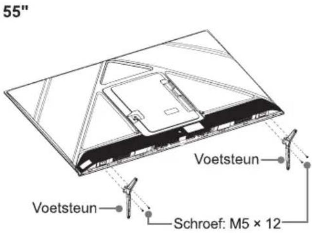 55" Voetsteun Voetsteun Schroef: M5 × 12
