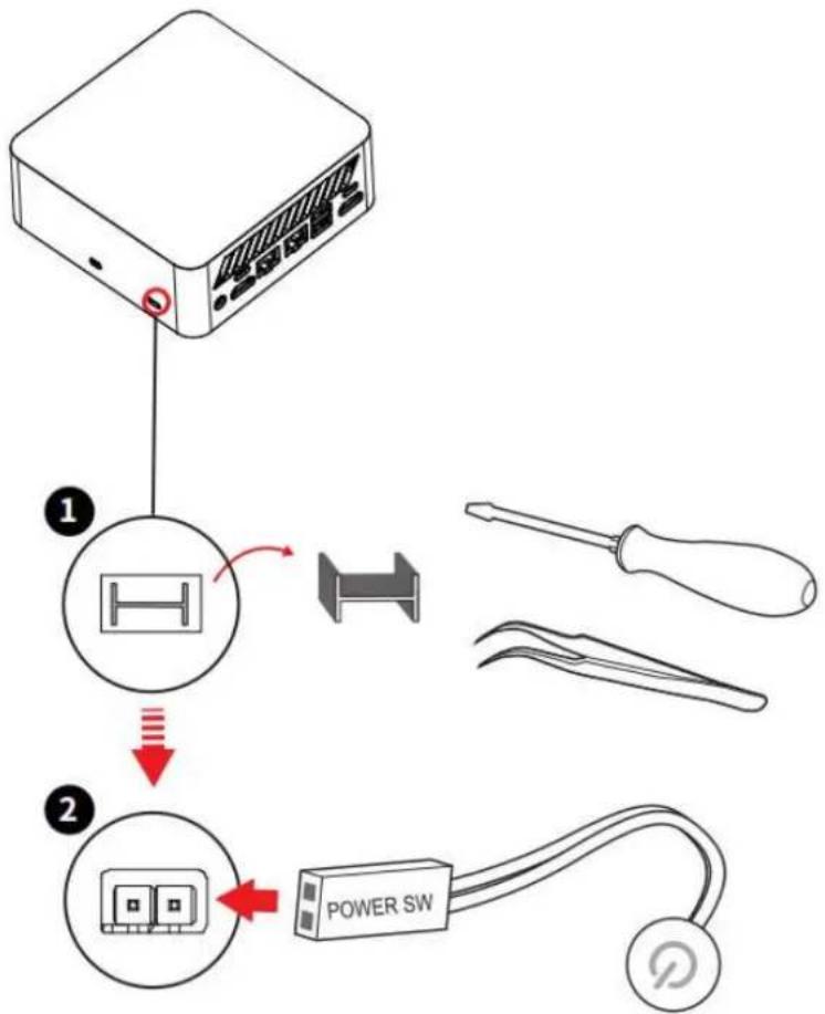 MSI Cubi Z AI 8M - Sluit het netsnoer aan op het systeem en het stopcontact. - 3
