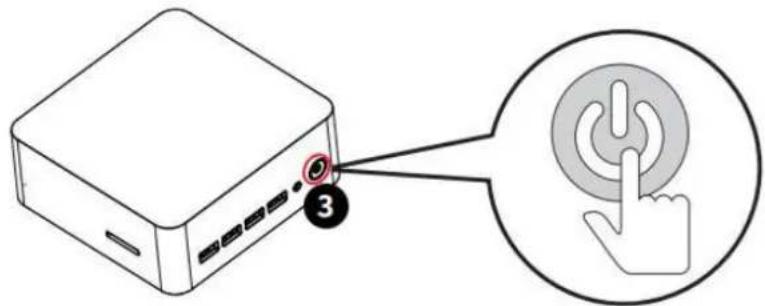 MSI Cubi Z AI 8M - Sluit het netsnoer aan op het systeem en het stopcontact. - 2