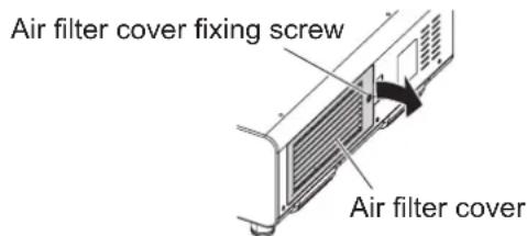 Air filter cover fixing screw Air filter cover